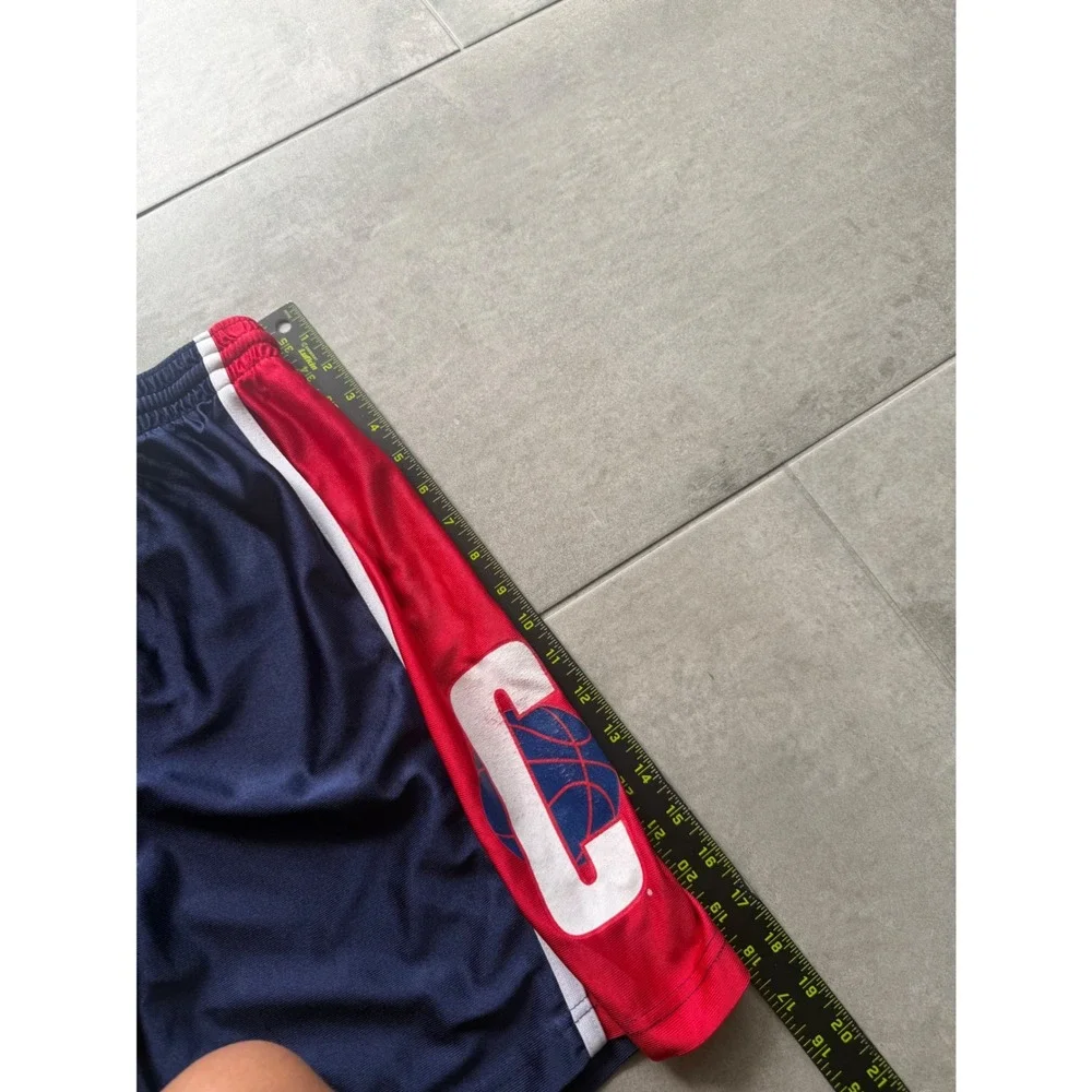 Vintage Dazzle Y2K Adidas Mens Cleveland Cavaliers Basketball Shorts Navy Red M
